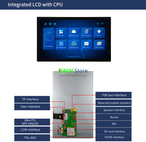 DMG19108C215_05W DWIN T5L UART HMI 21.5" 2K HD IPS ЖК-дисплей коммерческого класса фото 4
